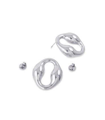 Pendientes WAVES plateados Anartxy