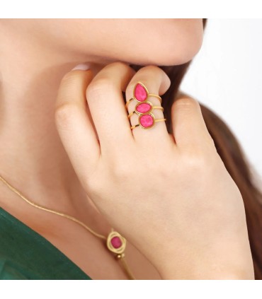 Anillo DROPS PETAL ROSA Anartxy