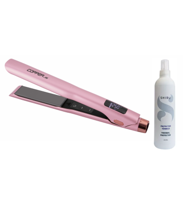 Set Plancha Copper Rosa Pink Metal y Protector Térmico de Asuer