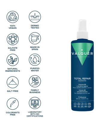 Tratamiento reparador Keratina vegetal TOTAL REPAIR de Valquer
