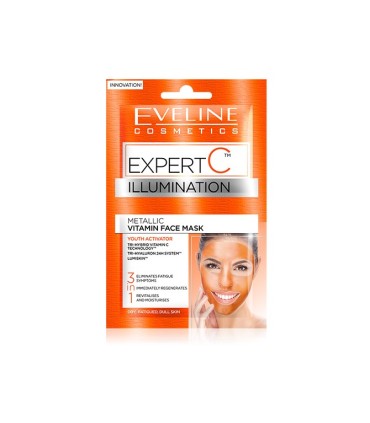 Mascarilla facial iluminadora metalica de vitaminas expert c youth activator