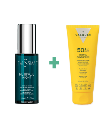 Pack rutina facial RETINOL NOCHE 0,2% y CREMA SPF 50+