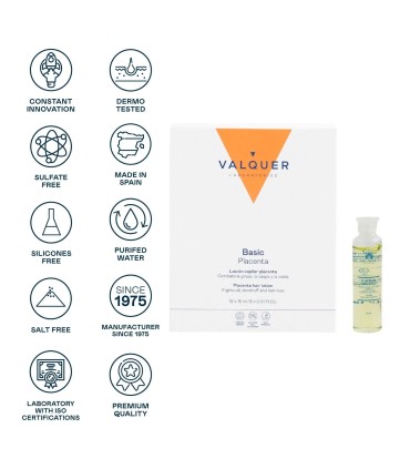 Loción capilar en ampollas PLACENTA VEGETAL Valquer