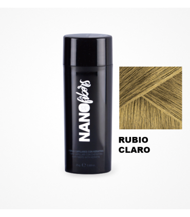 Fibras capilares + fijador NANO fibers RUBIO CLARO de Bifull