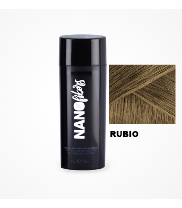 Fibras capilares + fijador NANO fibers RUBIO de Bifull