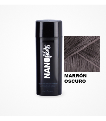 Fibras capilares NANO fibers MARRÓN OSCURO de Bifull