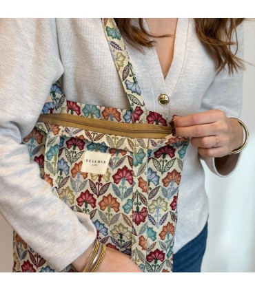 Tote bag con cremallera FLORA De La Mur