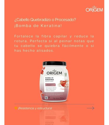 BOMBA de keratina Nazca Origem