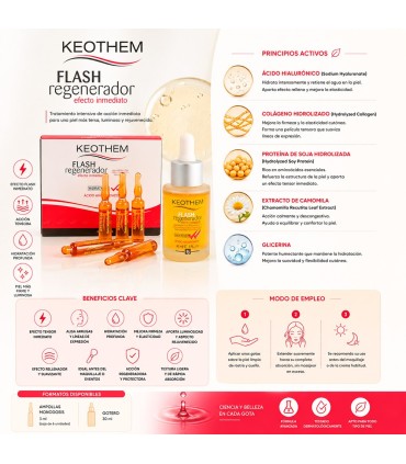 Ampolla FLASH regenerador facial KEOTHEM
