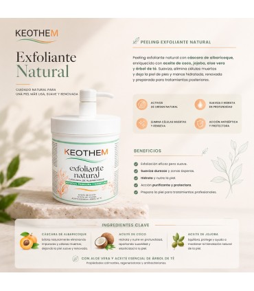 Exfoliante natural con CÁSCARA DE ALBARICOQUE Keothem