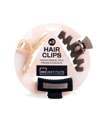 Pack 3 PINZAS para el cabello Idc Institute