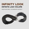 Máscara de pestañas INFINITY LOOK sérum, volumen y cuidad EVELINE