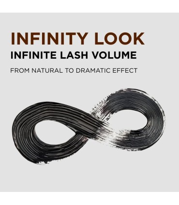 Máscara de pestañas INFINITY LOOK sérum, volumen y cuidad EVELINE