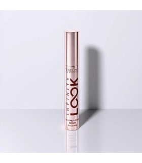 Máscara de pestañas INFINITY LOOK sérum, volumen y cuidad EVELINE