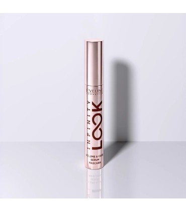 Máscara de pestañas INFINITY LOOK sérum, volumen y cuidad EVELINE