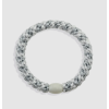 Goma KKNEKKI White Silver Glitter Stripe