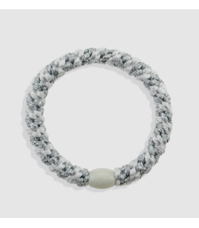 Goma KKNEKKI White Silver Glitter Stripe