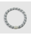 Goma KKNEKKI White Silver Glitter Stripe