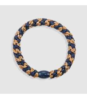 Goma KKNEKKI Cognac Glitter Navy Glitter Stripe