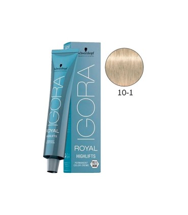 Tinte IGORA ROYAL 10.1 rubio platino ceniza 60 ml de Schwarzkopf