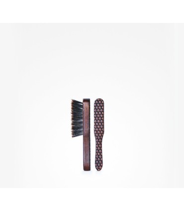 Cepillo bigote cerdas jabali con mango mini rectangular