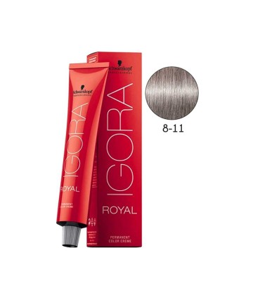 Tinte IGORA ROYAL 8.11 rubio claro ceniza intenso 60 ml de Schwarzkopf