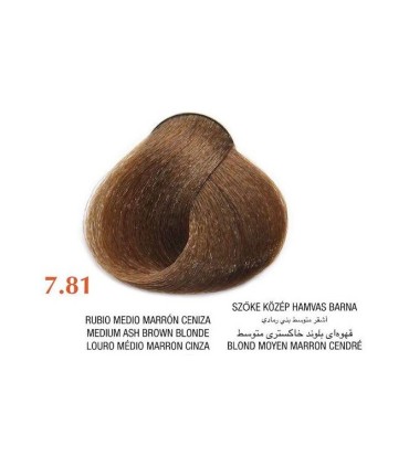 Tinte Arual 7.81 rubio medio marrón ceniza 60 ml