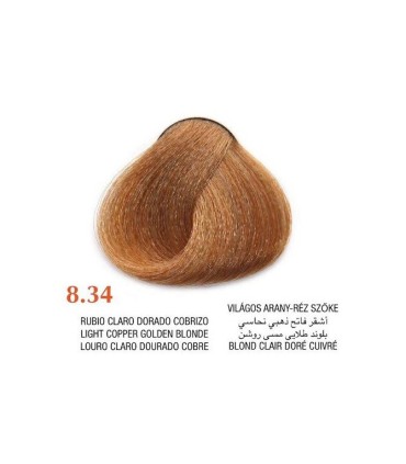 Tinte Arual 8.34 rubio claro dorado cobrizo 60 ml