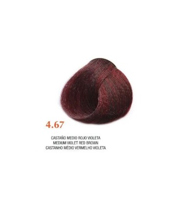 Tinte Arual 4.67 castaño medio rojo violeta 60 ml