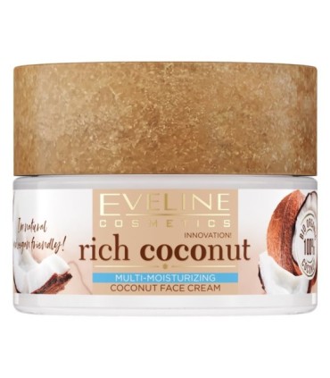 Crema día y noche multihidratante Rich Coconut Eveline Cosmetics