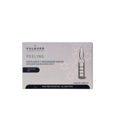 Ampollas peeling exfoliantes y reparadoras de noche de Valquer
