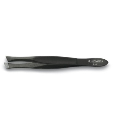 Pinza depilar sesgada color negro 8 cm de 3 Claveles