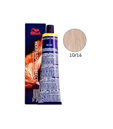 Tinte Wella Koleston 10.16 rubio súper claro ceniza violeta 60 ml