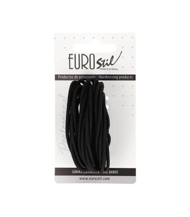 Cartón gomas elásticas color negro de Euro Stil (25 unidades)