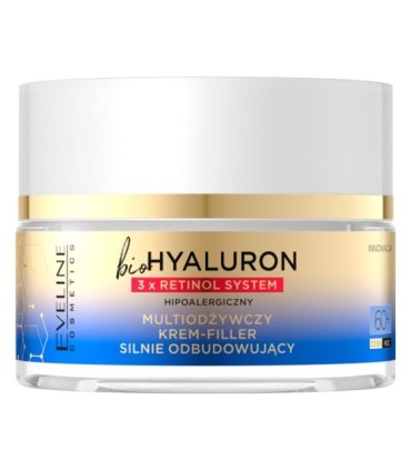 Crema rellenadora multinutritiva retinol y ácido hialurónico 60+