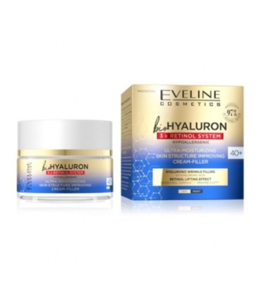 Crema rellenadora ultrahidratante retinol y ácido hialurónico  Eveline