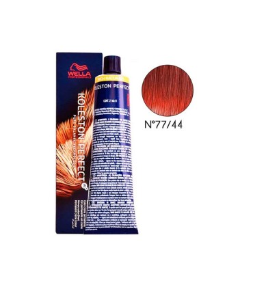 Tinte Wella Koleston 77.44 rubio medio cobrizo intenso 60 ml