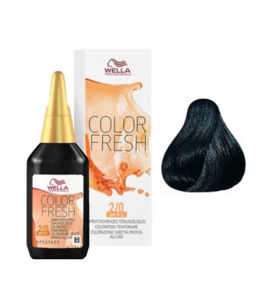 Tinte WELLA COLOR FRESH 2/0 negro intenso