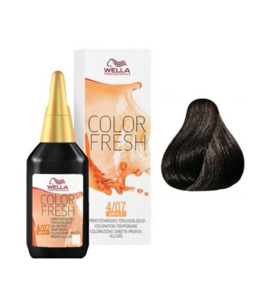 Tinte WELLA COLOR FRESH 4/07 castaño medio natural marrón