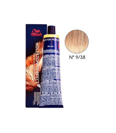 Tinte Wella Koleston 9.38 rubio muy claro dorado perla 60 ml