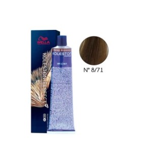 Tinte Wella Koleston 8.71 rubio claro marrón ceniza 60 ml