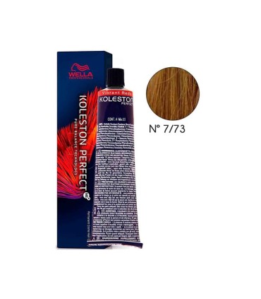 Tinte Wella Koleston 7.73 rubio medio marrón dorado 60 ml
