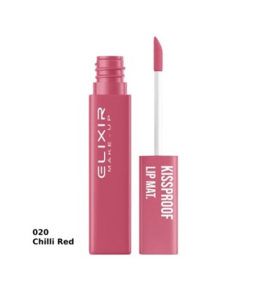 Labial KissProof Lip Mat 020 CHILLI RED Elixir
