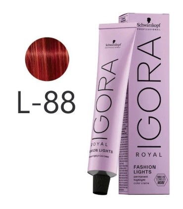 Tinte IGORA ROYAL FASHION LIGHTS L88 rojo intenso