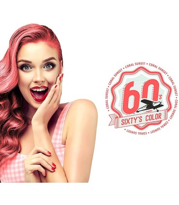 Hairgum sixtys color coral sunset
