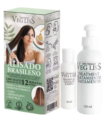 Alisado brasileño queratina vegetal de VEG LISS