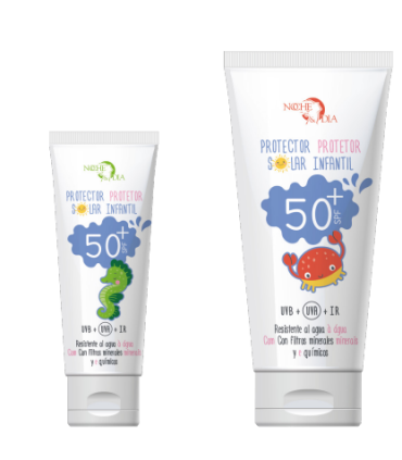 Protector solar infantil resistente al agua SPF 50+ Noche y Día