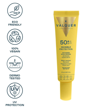 Sérum facial Invisible SPF 50+ antiedad e hidratante Valquer