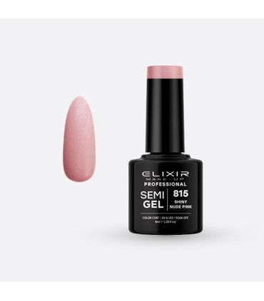 Esmalte semi gel Nº 815 shine nude pink Elixir