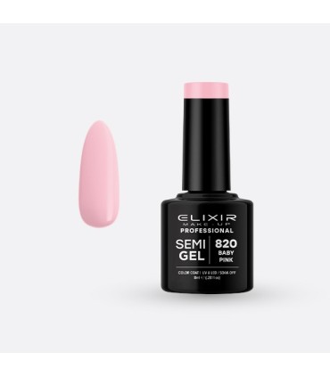 Esmalte semi gel Nº 821 piggy pink Elixir
